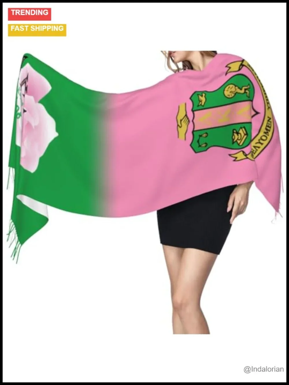 Imitation Cashmere Wrap Scarf with Tassels for Women Evening Dress
